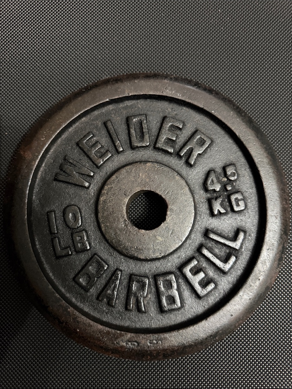 Vintage Weider Barbell cast iron 10 lb weight plate - Picture 2 of 4